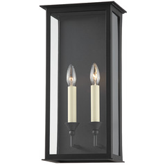 Troy Lighting Chauncey Textured Black Outdoor Wall Light