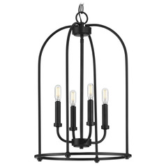 Progress Lighting Leyden Matte Black Pendant Light