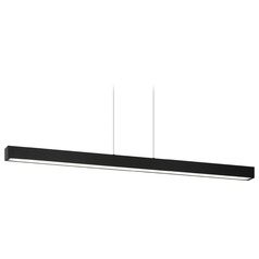 Matteo Lighting Presley Matte Black LED Island Light with Rectangle Shade