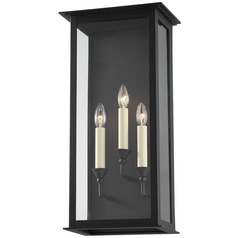 Troy Lighting Chauncey Textured Black Outdoor Wall Light