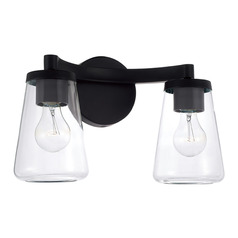 Homeplace By Capital Lighting Aaron Matte Black Bathroom Light