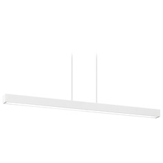 Matteo Lighting Presley Matte White LED Island Light with Rectangle Shade