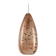 Currey and Company Rame Silver Mini-Pendant Light with Teardrop Shade
