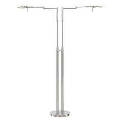 Arnsberg Dessau Turbo Satin Nickel LED Swing Arm Lamp with Bowl / Dome Shade