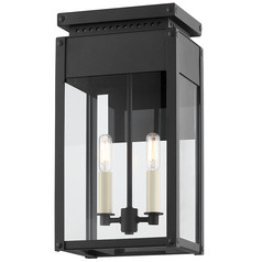 Troy Lighting Braydan Textured Black Outdoor Wall Light