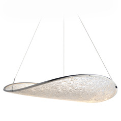 Et2 Moonscapes Polished Chrome LED Pendant Light with Curved Panel Shade