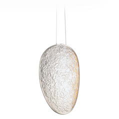 Et2 Moonscapes Polished Chrome LED Pendant Light with Curved Panel Shade