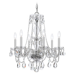 Crystorama Lighting Traditional Crystal Polished Chrome Crystal Chandelier