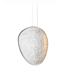 Et2 Moonscapes Polished Chrome LED Pendant Light with Curved Panel Shade