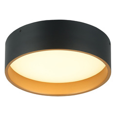 Matteo Lighting Novalee Matte Black & Gold LED Flushmount Light