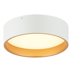Matteo Lighting Novalee Matte White & Gold LED Flushmount Light