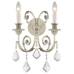 Crystorama Lighting Regis Olde Silver Sconce
