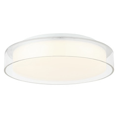Matteo Lighting Callum White & Clear LED Flushmount Light