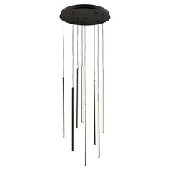 Kuzco Lighting Chute Black LED Multi-Light Pendant with Cylindrical Shade