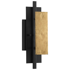 Progress Lighting Lowery Textured Black & Distressed Gold Sconce