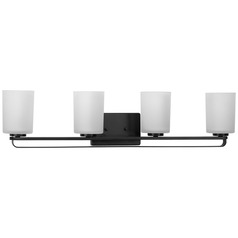 Progress Lighting League Matte Black Bathroom Light