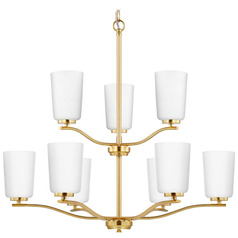Progress Lighting Adley Satin Brass Chandelier