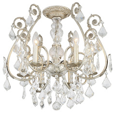 Crystorama Lighting Regis Olde Silver Semi-Flushmount Light