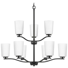 Progress Lighting Adley Matte Black Chandelier