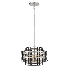Presten 4-Light Pendant in Brushed Nickel & Sand Coal by Metropolitan