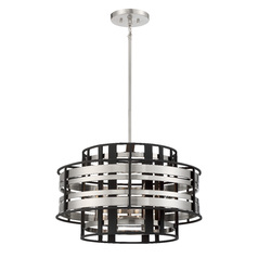 Preston 6-Light Pendant in Brushed Nickel & Sand Coal by Metropolitan