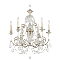 Crystorama Lighting Regis Olde Silver Crystal Chandelier