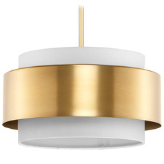 Progress Lighting Silva Brushed Bronze Pendant Light with Drum Shade