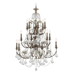 Crystorama Lighting Regis English Bronze Crystal Chandelier