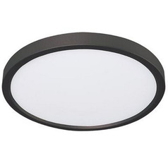 Afx Lighting Edge Round Black LED Flushmount Light