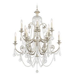 Crystorama Lighting Regis Olde Silver Crystal Chandelier