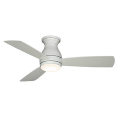 Fanimation Fans Hugh 44 Matte White LED Ceiling Fan with Light