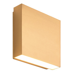 Matteo Lighting Weston Aged Gold Brass LED Outdoor Wall Light