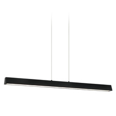 Matteo Lighting Isosceles Matte Black LED Island Light with Rectangle Shade