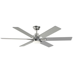Progress Lighting Dallam Brushed Nickel LED Ceiling Fan with Light