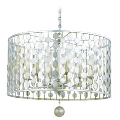 Crystorama Lighting Layla Antique Silver Chandelier