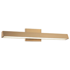 Matteo Lighting Isosceles Aged Gold Brass LED Bathroom Light