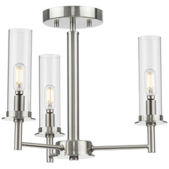 Progress Lighting Kellwyn Brushed Nickel Semi-Flushmount Light