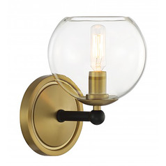 Minka Lavery Kearney Park Coal & Soft Brass Bathroom Light