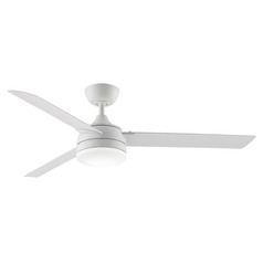 Fanimation Fans Xeno Wet Matte White LED Ceiling Fan with Light