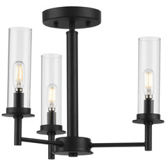 Progress Lighting Kellwyn Matte Black Semi-Flushmount Light