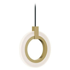 Afx Lighting Halo Light Antique Brass LED Mini-Pendant Light