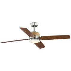 Progress Lighting Shaffer Ii Antique Nickel & Organic Jute Rope LED Ceiling Fan with Light