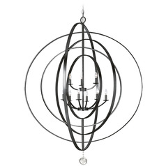 Crystorama Lighting Luna Matte Black Chandelier