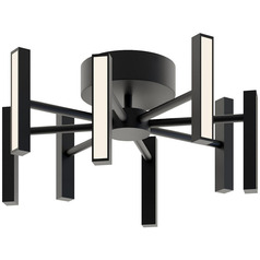 Afx Lighting Indra Black LED Semi-Flushmount Light