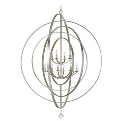 Crystorama Lighting Luna Antique Silver Chandelier
