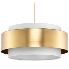 Progress Lighting Silva Brushed Bronze Pendant Light with Drum Shade
