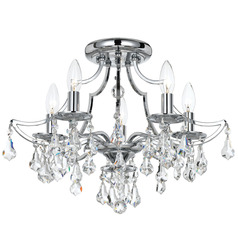 Crystorama Lighting Cedar Polished Chrome Semi-Flushmount Light
