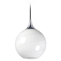 Maxim Lighting Neve Polished Chrome Mini-Pendant Light with Globe Shade