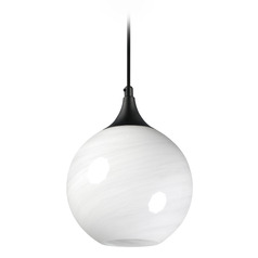 Maxim Lighting Neve Black Mini-Pendant Light with Globe Shade