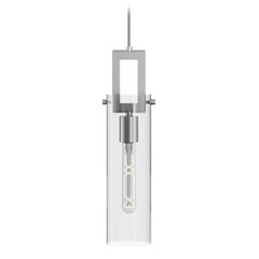 Afx Lighting Houston Satin Nickel Mini-Pendant Light with Cylindrical Shade